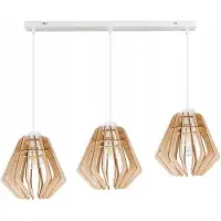 Loft Hanglamp met Houten Kap - 3x E27 Fitting