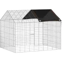 vidaXL Konijnenkooi Zilver 100 x 78 x 78 cm Gegevens staal