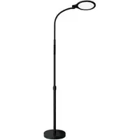Hansa - Styro LED vloerlamp Atria, vermogen 12 W, 800 lm, 2700-6000 K, 5-voudig dimbaar, in hoogte verstelbaar, mat zwart