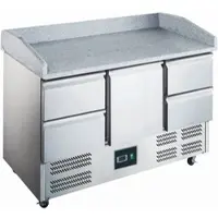 Saro Pizza Preparation Table With Glass Top Model Es 903 Pz 1/4, 465-1080