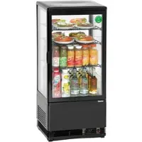 Bartscher Koelvitrine Bartscher, 3 roosters, zwart, 78L, 43(b)x96(h)x38(d), 230V/180W
