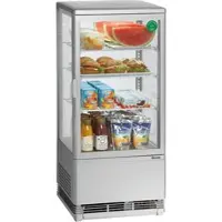 Bartscher Koelvitrine Bartscher, 3 roosters, zilver, 78L, 44(b)x96(h)x39(d), 230V/180W