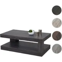 Mendler Salontafel HWC-A32, woonkamertafel, 3D-structuur, 40x110x60 cm, MVG-gecertificeerd zwarte eikenhoutlook