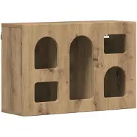 vidaXL Hangkast ELST Artisanaal eiken 60 x 20 x 40 cm Bewerkt hout