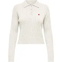 ONLY Onlkatia ls cable polo cc knt off-white