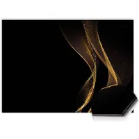 KitchenArt - Golden Flow Spatscherm - 100x65 cm - Spatscherm Achterwand Keuken - Spatwand Keuken