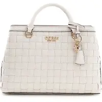 GUESS handtas schoudertas Sandy Girlfriend Satchel Cream White crème