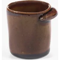 Serax Uncharted Out of Lines espressobeker zonder oor 7cl ocher (set van 2)