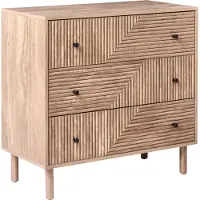 Beliani RONGE - Ladekast 3 lades - Lichtbruin - MDF