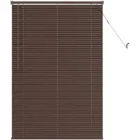 vidaXL Venetiaanse jaloezie Donkerbruin met Patroon 150 x 70 cm 25 mm