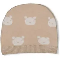 Feetje muts The Knits zand/wit Beige Jongens/Meisjes Katoen All over print - maat 74-86