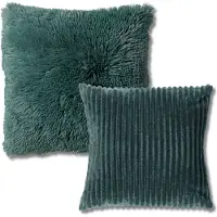 Dutch decor KUSSENSET - 2-delig - Cosy Layers - 60x60 cm, 45x45 cm - inclusief binnenkussens - groen