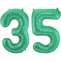 Folat Verjaardag Leeftijd folieballon - 35 jaar - groen - 86 cm - cijferballon groot