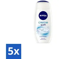 Nivea – Douchegel – Creme Soft – 750 ml - Bulkverpakking - 5 stuks