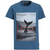 Me & My Monkey T-shirt blauw Jongens Katoen Ronde hals Printopdruk - maat 146/152