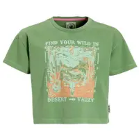 Me & My Monkey boxy T-shirt Honey groen Meisjes Katoen Ronde hals Printopdruk - maat 146/152