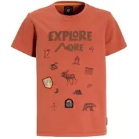 Me & My Monkey T-shirt oranje Jongens Katoen Ronde hals Printopdruk - maat 134/140