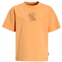 Me & My Monkey oversized T-shirt Luna met backprint oranje Meisjes Katoen Ronde hals - maat 122/128