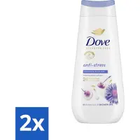 Dove 2 x Douchecrème - Anti-Stress - Kamille & Havermelk - 225 ml - Douchegel - - Anti-Stress - Verzorgende Douchegel - Droge Huid