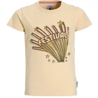 Me & My Monkey regular T-shirt Chloe ecru met glitter Meisjes Katoen Ronde hals - maat 134/140