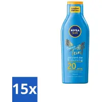 Nivea 15 x Sun – Zonnemelk – Zomerteint SPF 20 – 200 ml - Zonbescherming - Zomerteint - SPF 20 - Zonnemelk - Natuurlijke Bruining