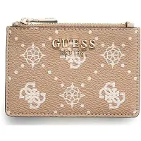 GUESS kaarthoes Carrie Logo SLG Credit Card Case Biscotti Logo beige