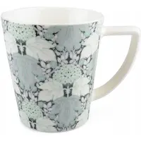 Oscar Keramische Mok 350ml - Groen/Wit Bloemenpatroon