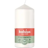 Bolsius Stompkaars Cloudy White Ø58 x 120 mm – 33 Branduren – 6 Stuks – Decoratieve Kaarsen