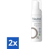 Neutral 2 x – Gezichtsreiniging – Face Wash 0% Parfumvrij – 150 ml - Gezichtsreiniger - Huidverzorging - Gevoelige Huid - Milde Reiniging - Crème Verwijderen