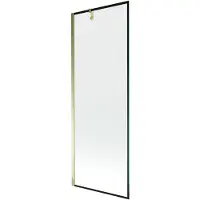 Mexen Next 1-delige badwand 70 x 150 , zwarte rand, goud - 895-070-000-00-70-50