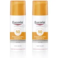 Eucerin Sun Photoaging Control Fluid Zonnebrand Gezicht - SPF 50 - Zonbescherming - 50 ml - Voordeelverpakking - Bundel van 2