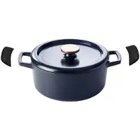 ALVA Braadpan met deksel - Dutch Oven Nori Gietijzer ø 26 cm + Gratis handvaten - geëmailleerde anti-aanbaklaag