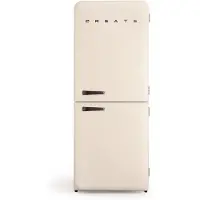 Create - Koelkast in retro stijl - Gebroken wit, Zwart - FRIDGE RETRO COMBI 401 L