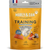 Marly & Dan hondensnack - 3-in-1 benefiets - 100 gr TRAINING vanaf 6 maanden - 50% ZALM - healty& functional snack - soft & chewy - granenvrij - vrij van smaak, kleur en kunstmatige bewaarmiddelen