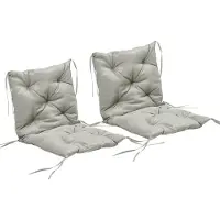 Outsunny Outdoor zitkussen set-Polyester, schuim-98L x 50B x 8H cm-Lichtgrijs