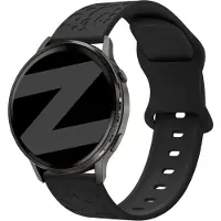 Bandz Siliconen 'Flowers' bandje geschikt voor Garmin Vivoactive 4s / Vivomove 3s / Venu 4 - 41mm / Venu 3s / Venu 2s / Forerunner 265s / Forerunner 255s - Zwart