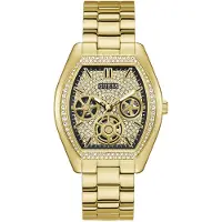 GUESS Stature Quartz Analoog Horloge Gold Tone Behuizing: 100% Roestvrij Staal| Armband: Roestvrij Staal 40.7 mm U1396G2M, U1366G3M
