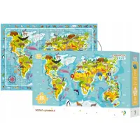 Dodo Wereldkaart Observatiepuzzel 80 Stukjes