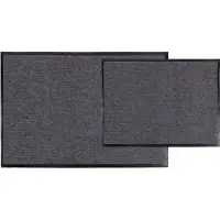 Palermo Antislip Deurmat 60x90 cm Grijs - Duurzaam & Waterabsorberend