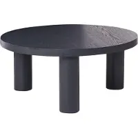 Beliani MAUMEE - Salontafel - Zwart - ø 80 cm - Vezelplaat