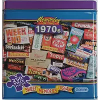 Gibsons Memories of The 1970s Jigsaw puzzel in blik