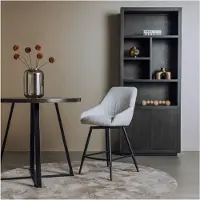 Tower Living Trino Barstoel - fabric Trenza 04 white (draaibaar)