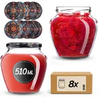Kadax Amphorapot 82 mm 510 ml + deksel 82 mm Geborduurd