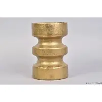 Daan Kromhout - vaas - wave - goud - beton - robuust - H23 x Ø 15 cm - opening 13 cm