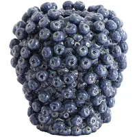Light & Living BERRIES vaas keramiek donkerblauw – Ø25,5x27 cm
