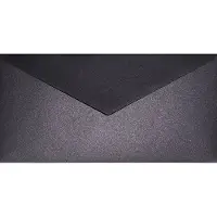 Netuno Metallic (parelmoer) zwarte enveloppen DL - 110 x 220 mm - 25 stuks - NK natgelijmde - 120 gram - Aster Metallic -