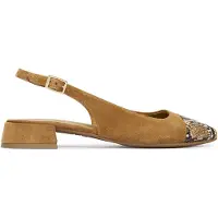 Tamaris Ballerina met riempjes beige / cognac / zwart