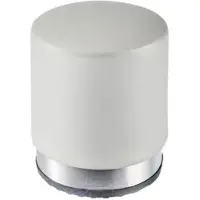 Alco Deurstopper, rond, met rubberen kap, Ø 85 x H 100 mm, geborsteld roestvrij staal, kleur roestvrij staal/grijs