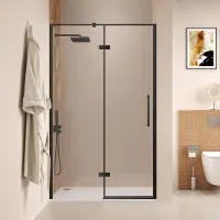 Saniclear Pure douchedeur 120cm zwart mat