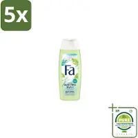 Fa 5 x – Douchegel – Yoghurt Aloe Vera – 250 ml - Grootverpakking - Douchegel Yoghurt Aloë Vera - Milde Reiniging - Hydraterende Douchegel - Zachte Huid - Gevoelige Huid
